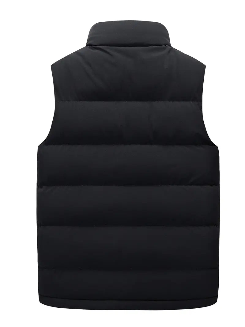 Modern men's quilted bodywarmer, lightweight water-resistant gilet in a sleek design.