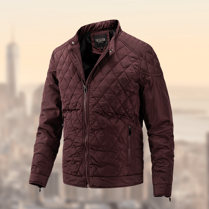 Versatile men's quilted lightweight bomber jacket, perfect for layering and everyday casual outerwear.