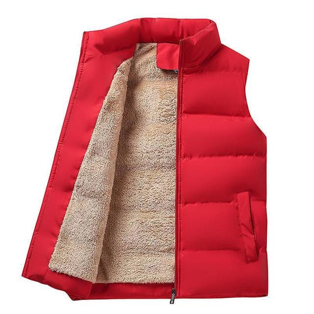 Stylish men's puffer vest, quilted design for optimal warmth. Ideal casual jacket for cold weather layering & comfort.