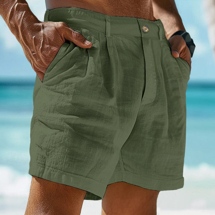 Men's Reed comfortable summer shorts. Lightweight chino style, ideal casual apparel for warm weather relaxation.