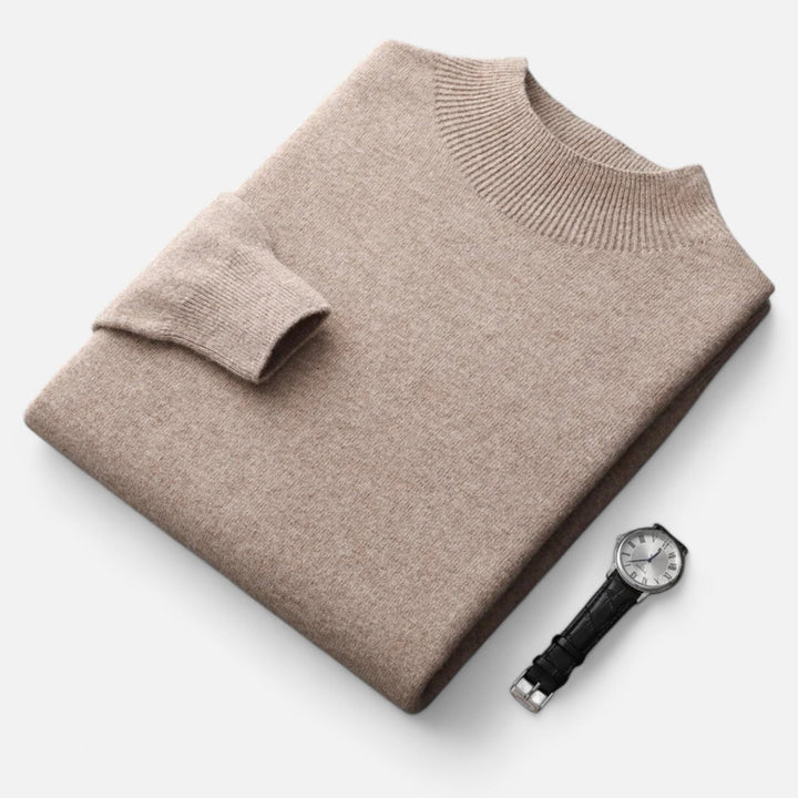 Classic men's half-turtleneck sweater, versatile winterwear for sophisticated style.