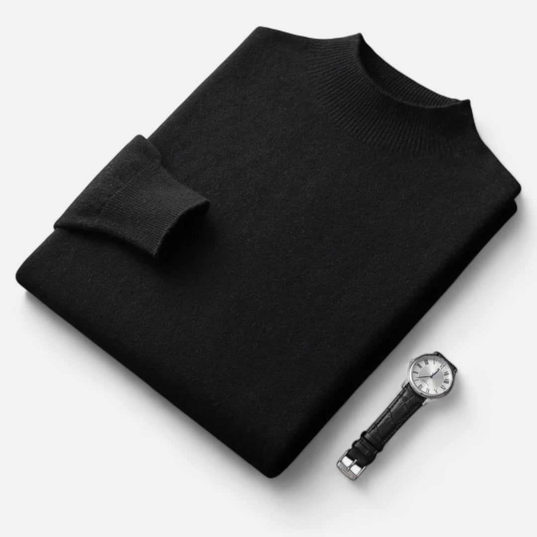 Refined men's halfturtleneck sweater, perfect warm pullover for casual & formal occasions.