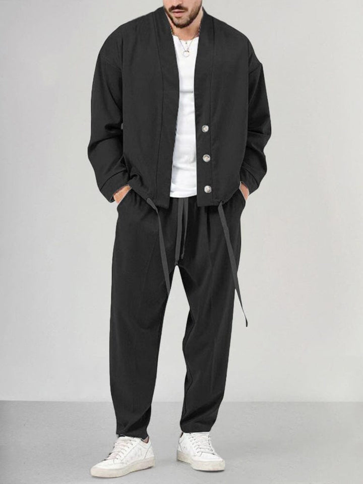 Comfortable men's 2-piece coordinated lounge set, perfect for sleepwear, athleisure, or a relaxed outfit.