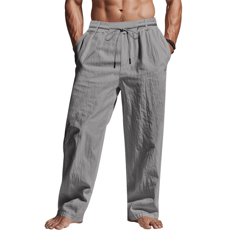 Men's relaxed fit breathable full length trousers, perfect for casual everyday wear and comfort.