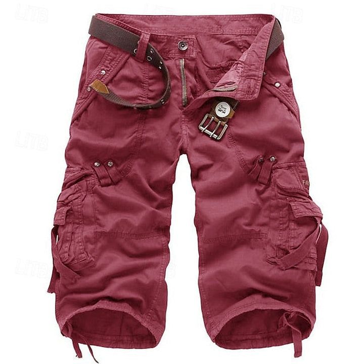 Men's relaxed fit cargo capri pants, perfect for summer comfort & casual wear.