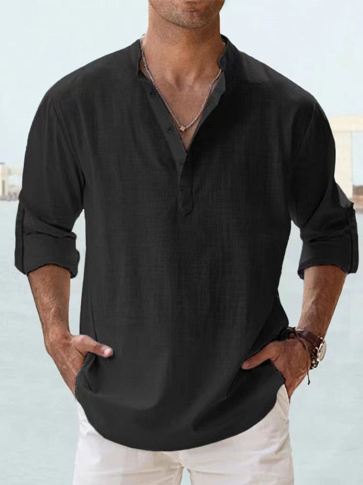 Comfortable men's casual shirt with a relaxed fit, breathable fabric for stylish everyday fashion.