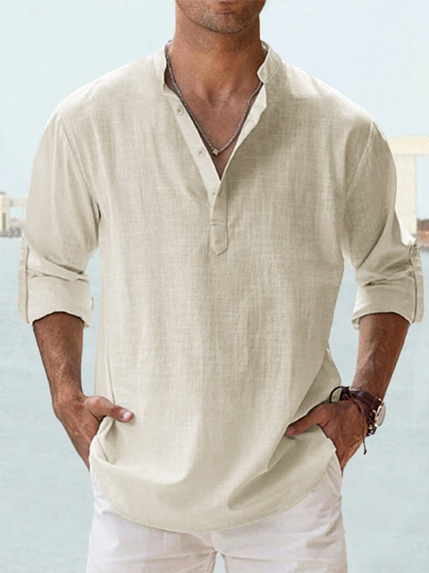 Versatile men's casual shirt, relaxed fit and breathable for stylish everyday comfort and fashion.