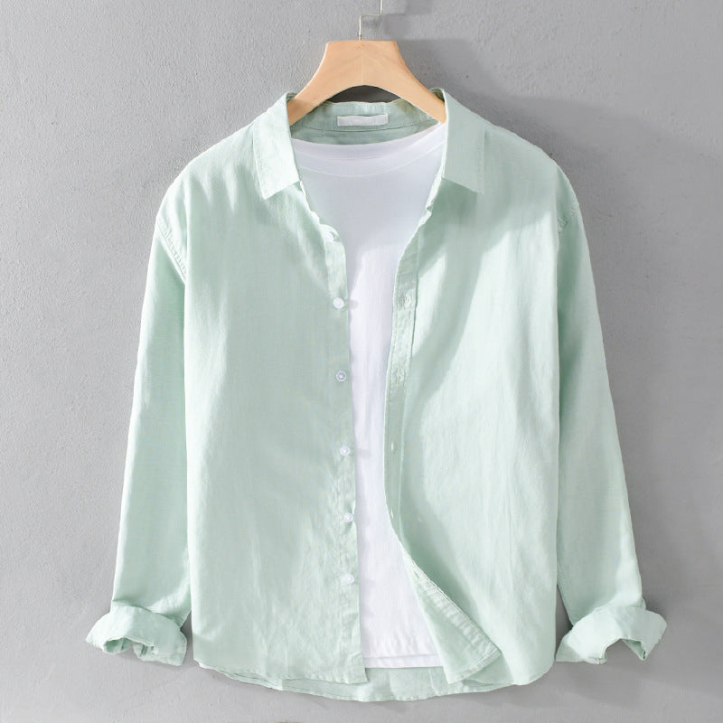 Relaxed fit long sleeve men's shirt, button down. Combines comfort and stylish everyday wear.