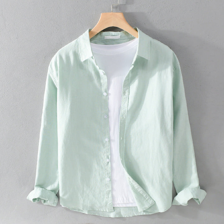 Relaxed fit long sleeve men's shirt, button down. Combines comfort and stylish everyday wear.