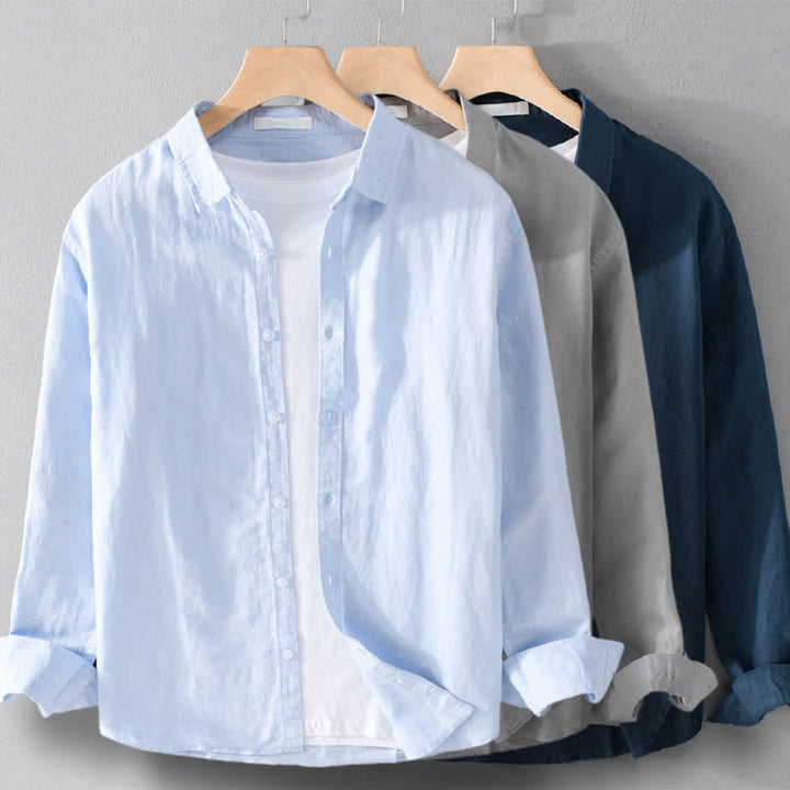 Everyday men's relaxed fit long sleeve shirt, casual and comfortable. Perfect for smart casual looks.