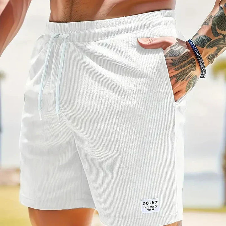 Men's fashion casual shorts, relaxed fit & drawstring for ultimate comfort and style.