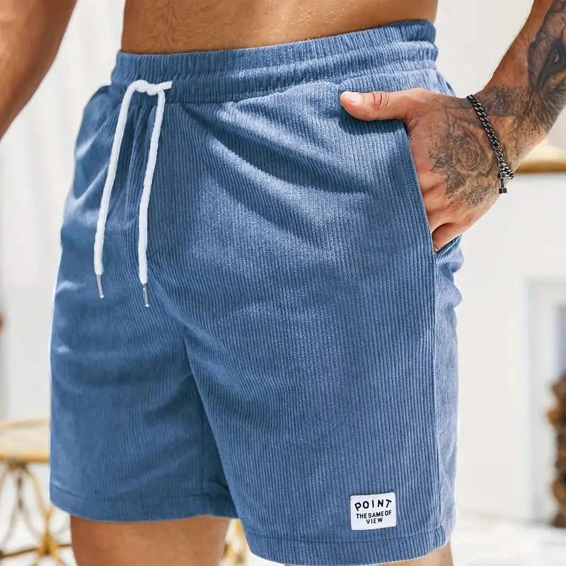Men's casual shorts, relaxed fit drawstring, perfect for spring/summer comfort.