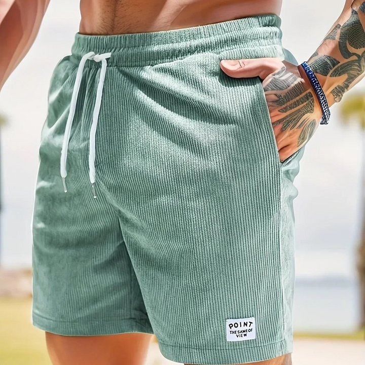 Spring/summer men's relaxed fit drawstring shorts, comfortable & highly versatile.