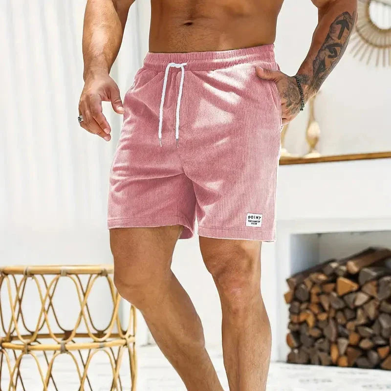 Men's drawstring casual shorts, offering a relaxed fit for ultimate comfort.