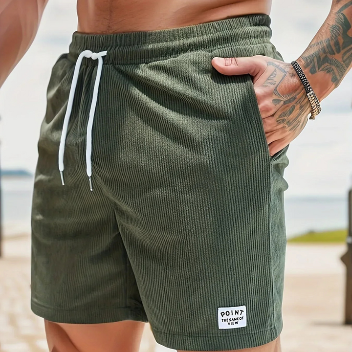 Summer men's shorts, featuring a drawstring casual design, comfortable & versatile.