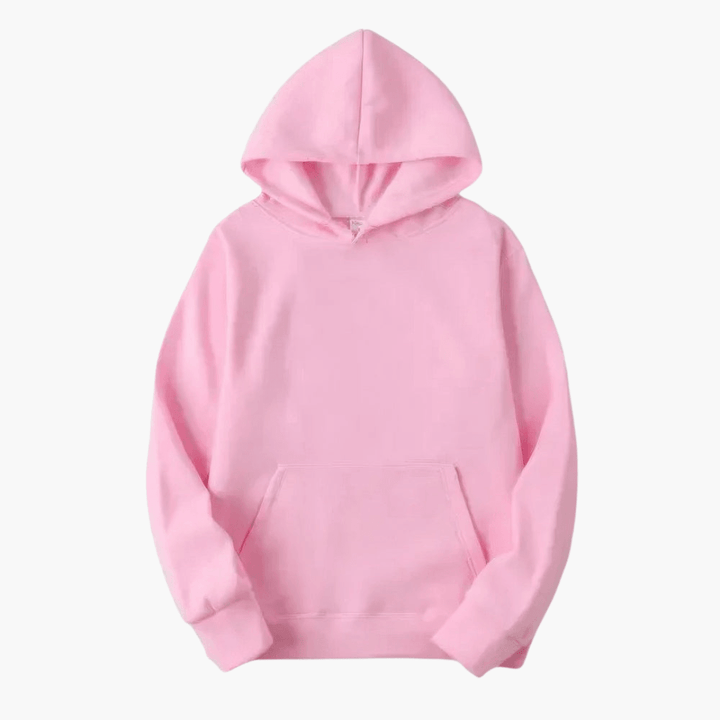 Streetwear inspired men's grey hoodie, relaxed fit, essential casual pullover