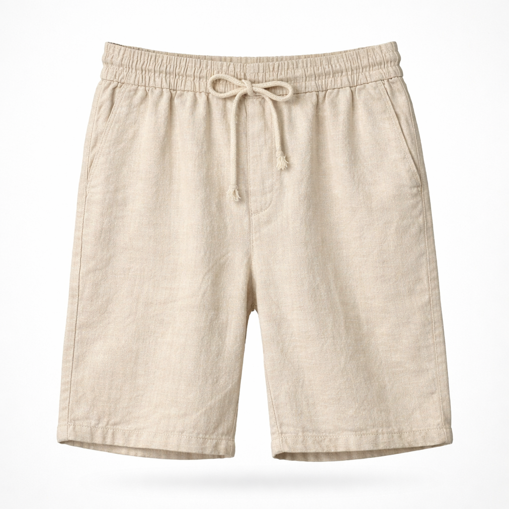 Stylish men's drawstring summer shorts with a relaxed fit, ideal for warm weather and beachwear.