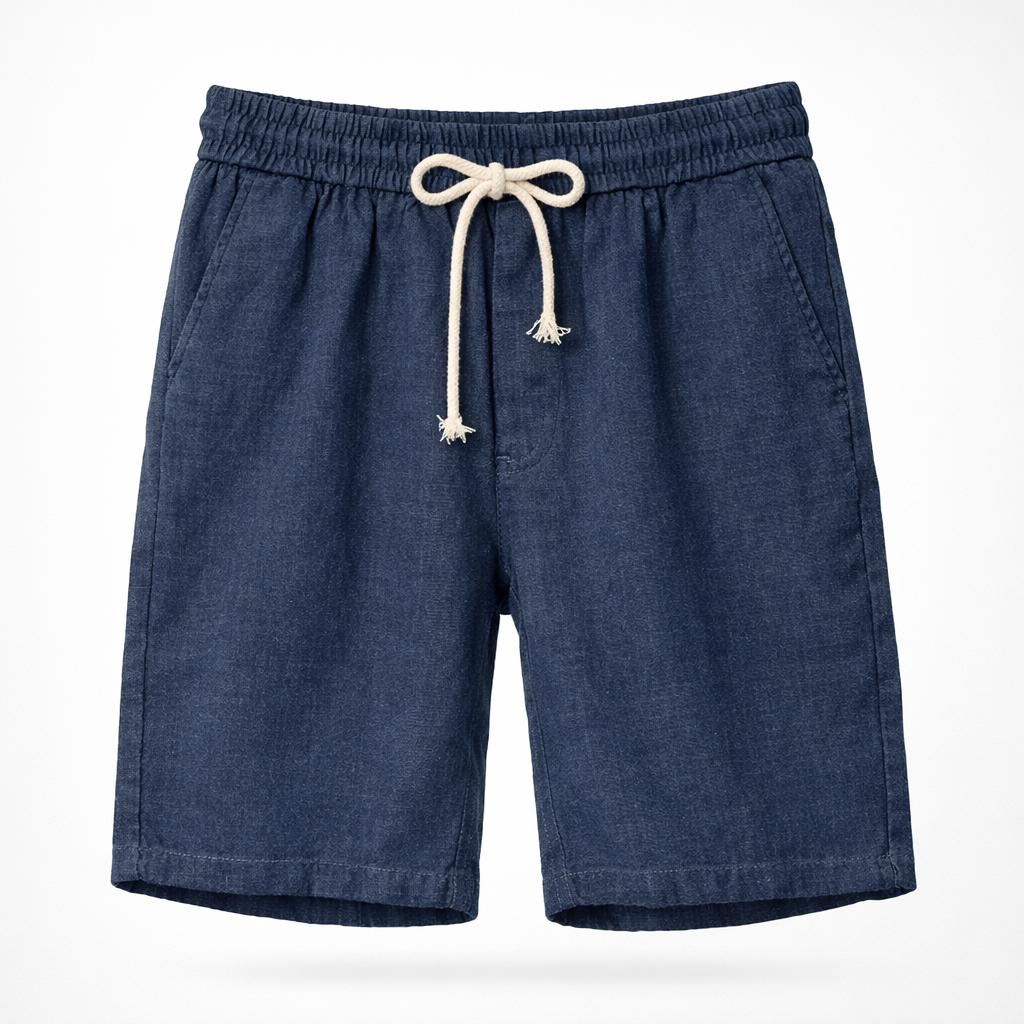 Breathable men's relaxed fit drawstring shorts, designed for ultimate comfort during summer activities.
