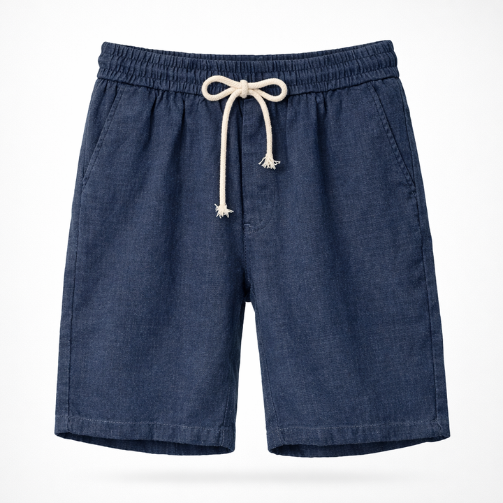 Breathable men's relaxed fit drawstring shorts, designed for ultimate comfort during summer activities.