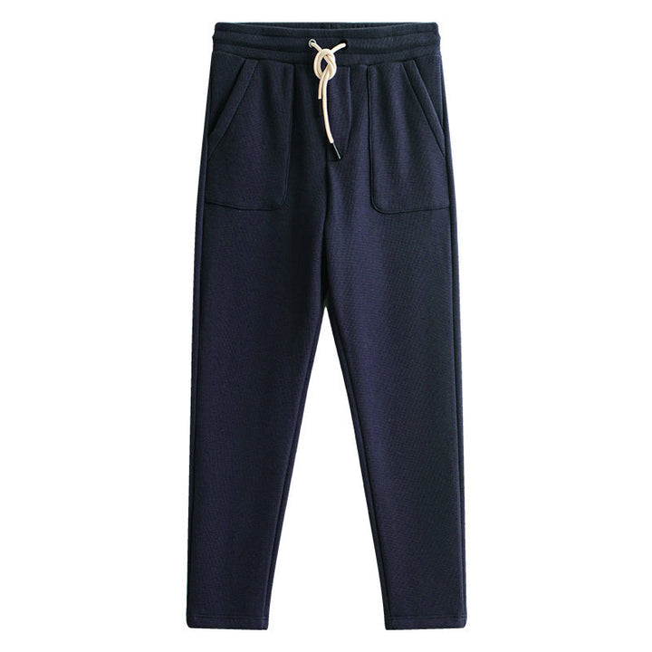 Men's relaxed fit joggers featuring a comfortable drawstring waist, deep pockets, and a straight leg design.