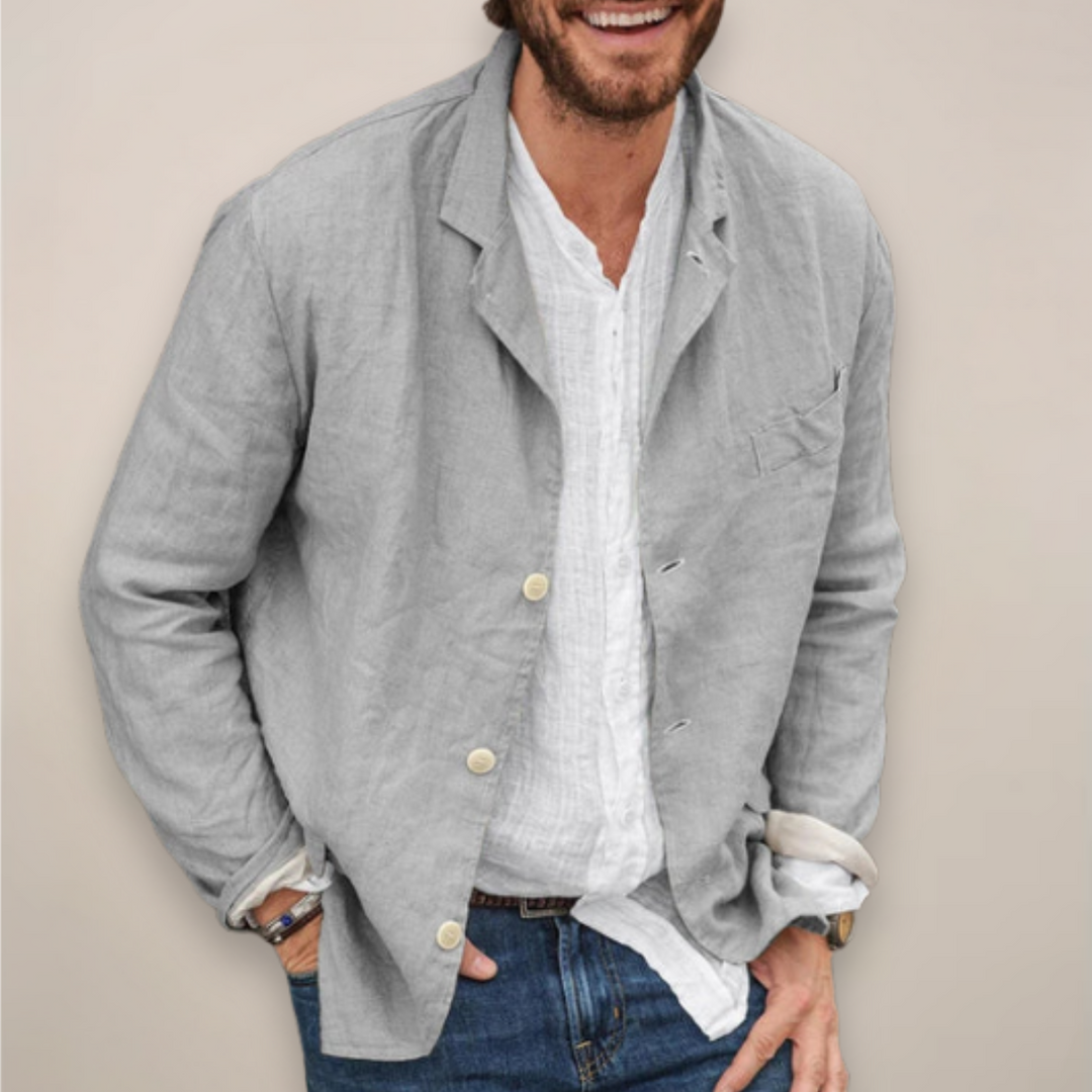 Casual men's lightweight blazer in a breathable fabric, ideal for summer fashion and everyday wear