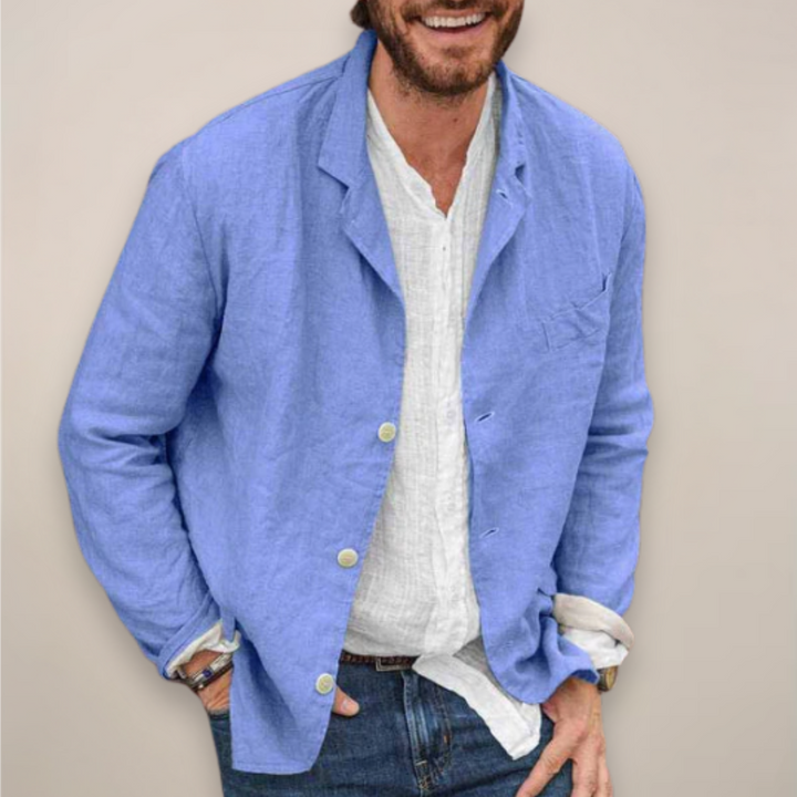 Stylish men's relaxed fit blazer, a versatile outerwear piece for smart casual outfits
