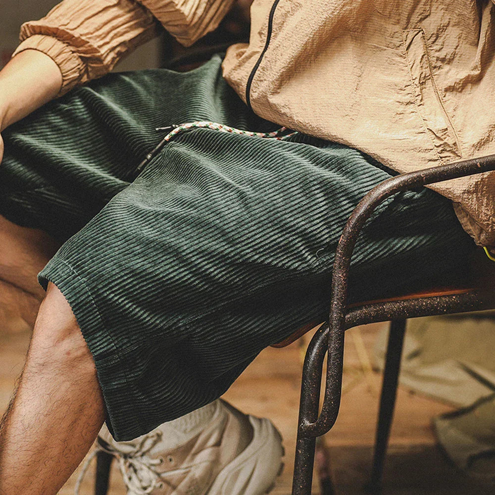 Casual men's summer shorts. Relaxed fit design with an adjustable waist, versatile for any warm weather activity.