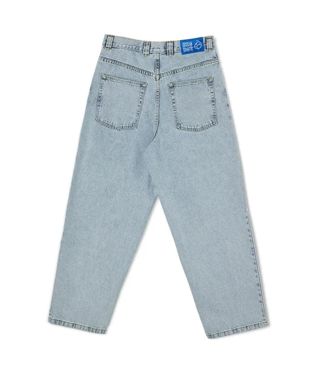 Men's casual wide-leg denim pants with spacious cut, everyday wear jeans