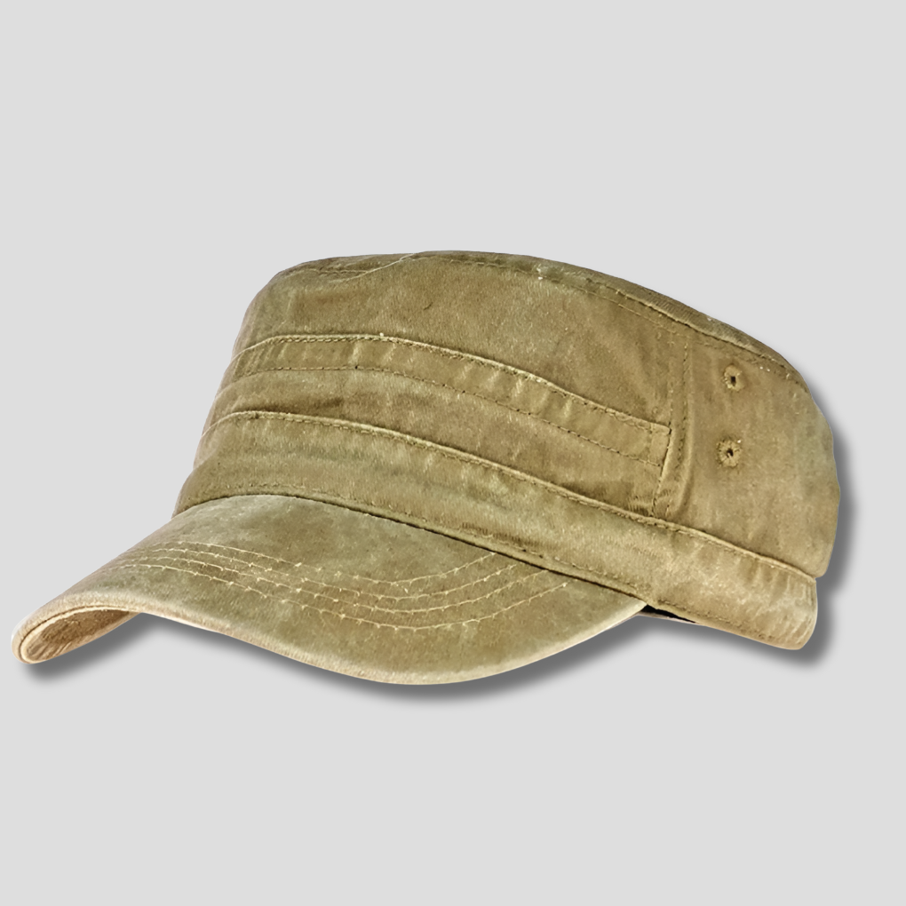 Comfortable men's retro army beanie. Classic military style hat with an adjustable fit for everyday wear.