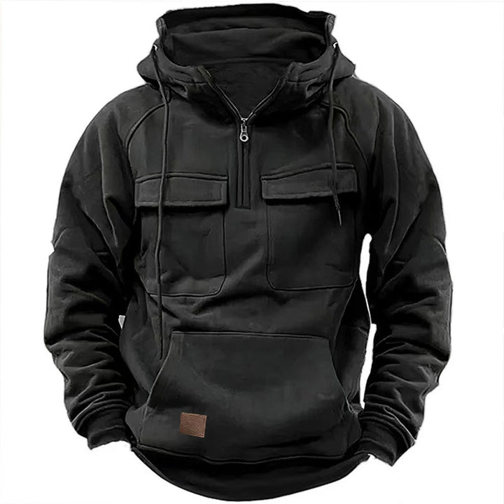 New men's retro motorcycle zipper hoodie, offering rugged style, everyday comfort, and cool streetwear vibes.