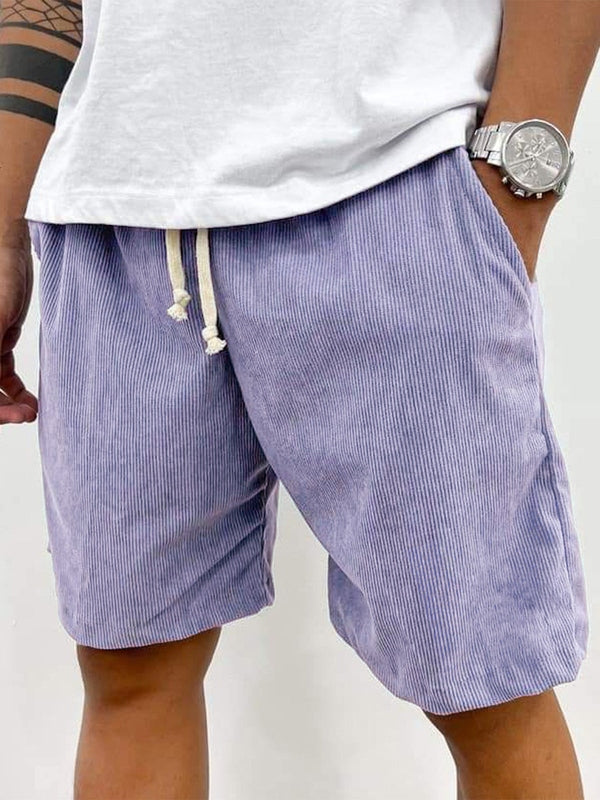 Comfortable men's ribbed shorts, stretch corduroy fabric for a relaxed, modern fit.