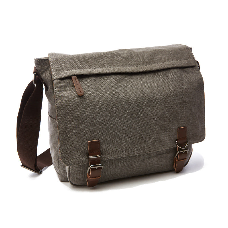 Everyday men's canvas messenger bag, new and rugged, with practical design for comfortable crossbody wear