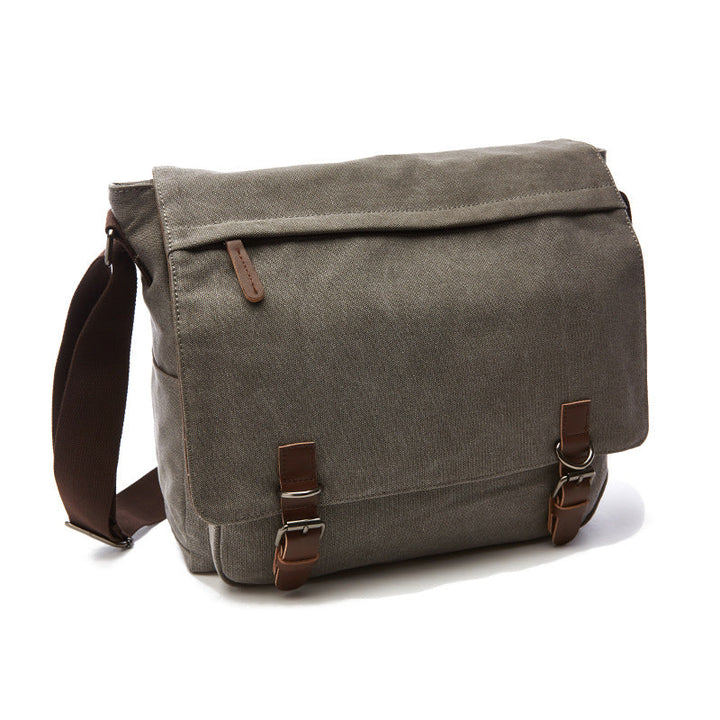 Everyday men's canvas messenger bag, new and rugged, with practical design for comfortable crossbody wear