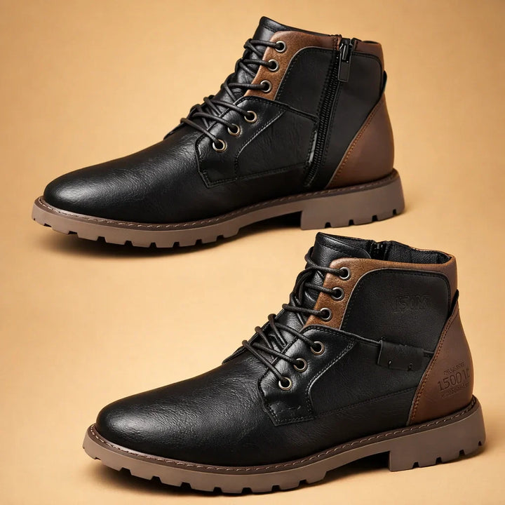 Rugged men's lace-up ankle boots for everyday style. Comfortable and versatile casual footwear for men's fashion.