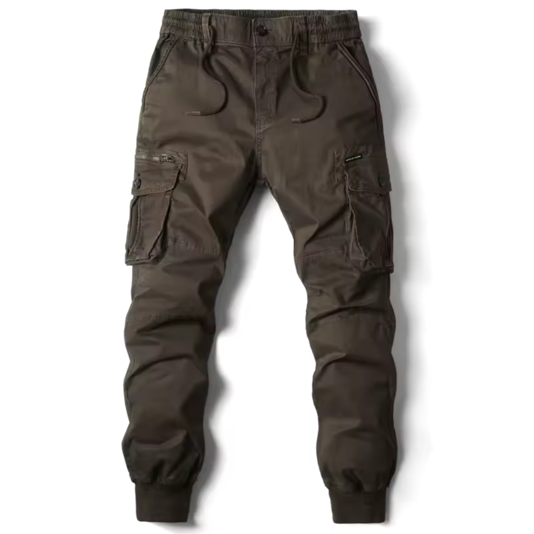 Rugged men's outdoor utility pants, comfortable & durable, featuring a practical multi-pocket design.