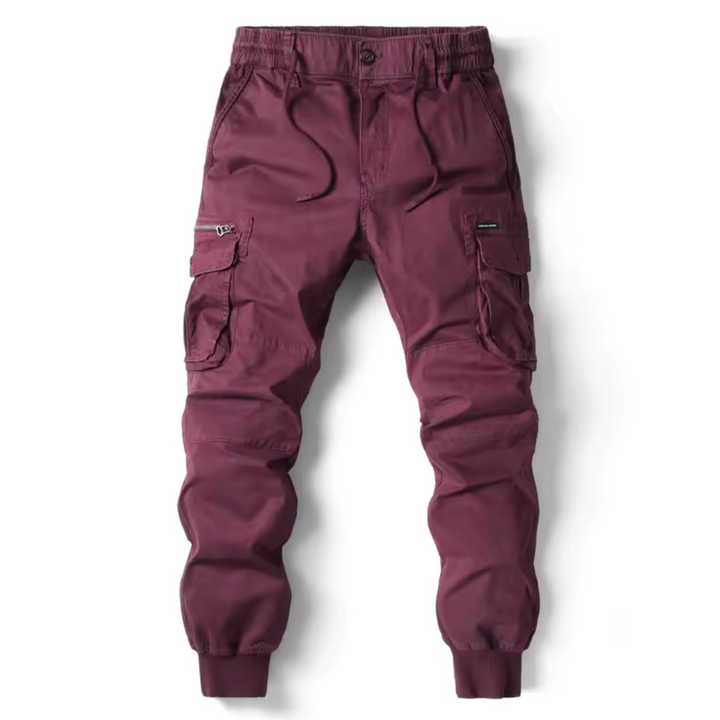 Men's adventure cargo pants, multi-pocket tactical design, ideal for outdoor exploration & utility.