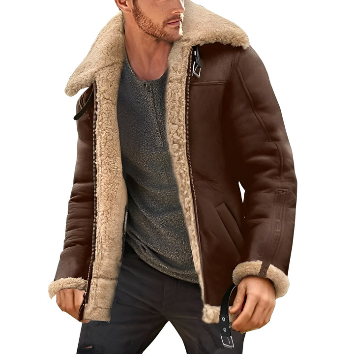 Men's rugged style outerwear jacket. Classic design, durable fabric, perfect for casual wear & all-season versatility.