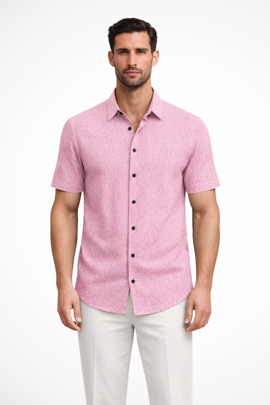 Everyday men's short sleeve button down shirt. Casual summer top for ultimate comfort & style.