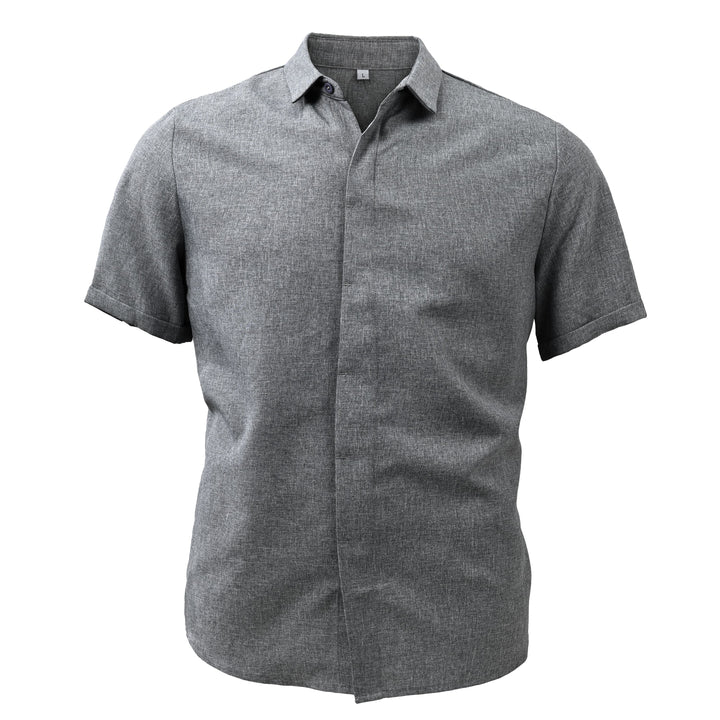 Men's casual short sleeve button front summer shirt. Relaxed fit, ideal for beach, vacation & daily wear.