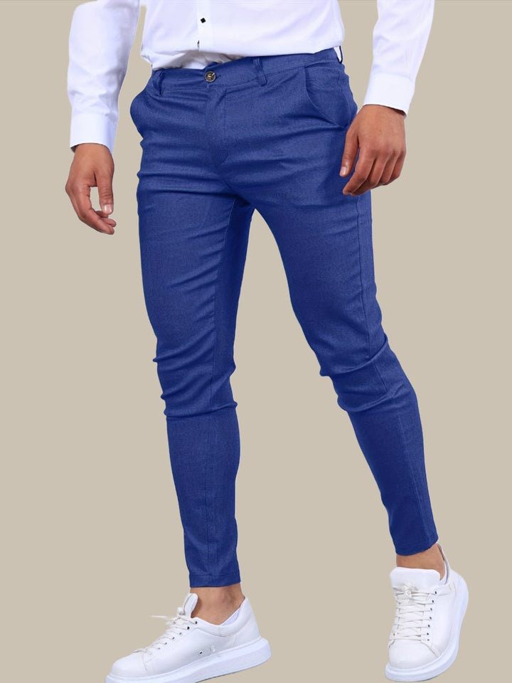 New men's slim fit stretch casual trousers in a modern design, all-season comfort