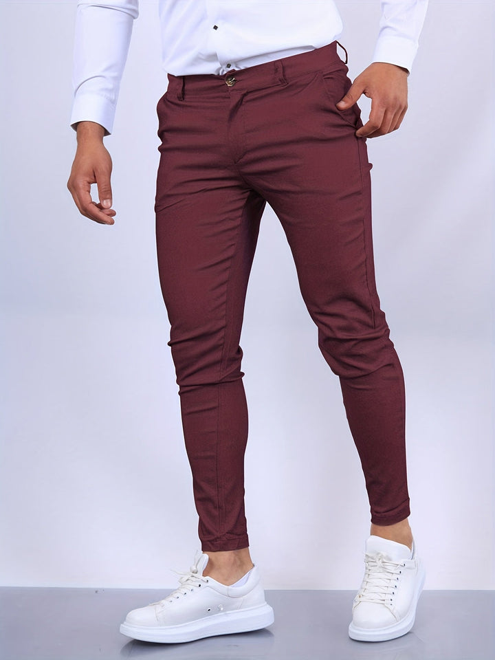 Stylish men's casual slim fit trousers, ideal for a contemporary look