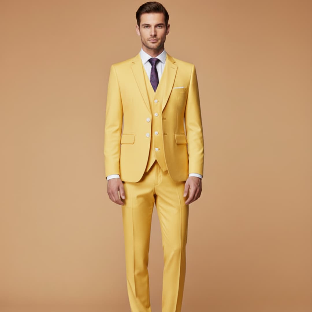 Premium men's slim fit 3-piece suit set. A must-have for men's formal fashion.
