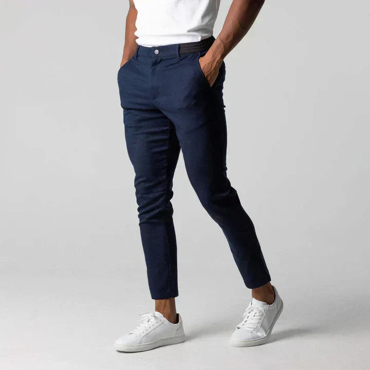 Versatile men's slim fit chinos, ideal for casual wear, stylish & modern fashion.