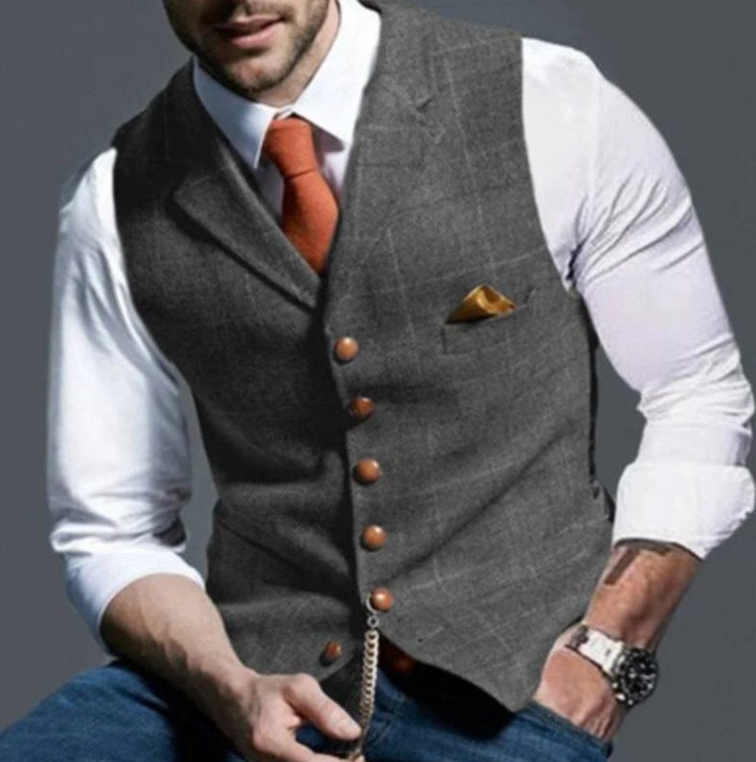 Multi-color men's slim fit vest, a versatile layering piece for business, casual, or formal occasions.