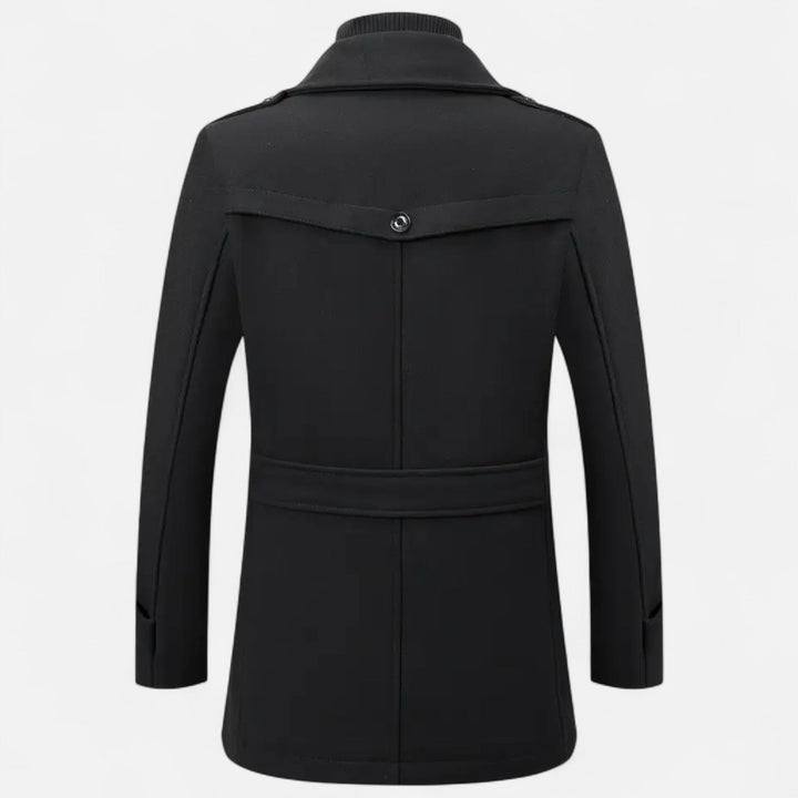 Men's slim-fit elegant formal coat. Stylish winter & autumn business wear outerwear, perfect for sophisticated looks.