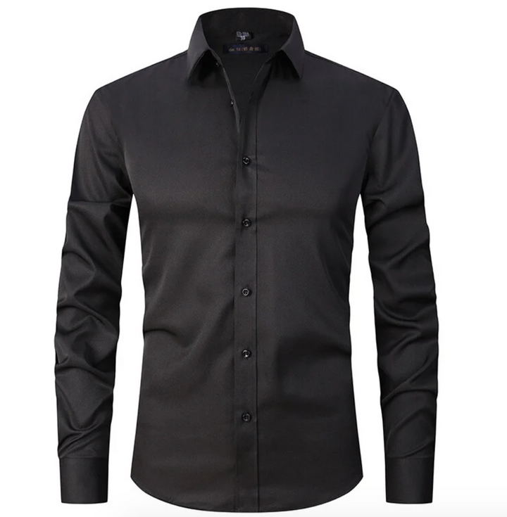 Sophisticated men's long sleeve slim-fit dress shirt, a must-have for a sharp business or smart casual wardrobe.