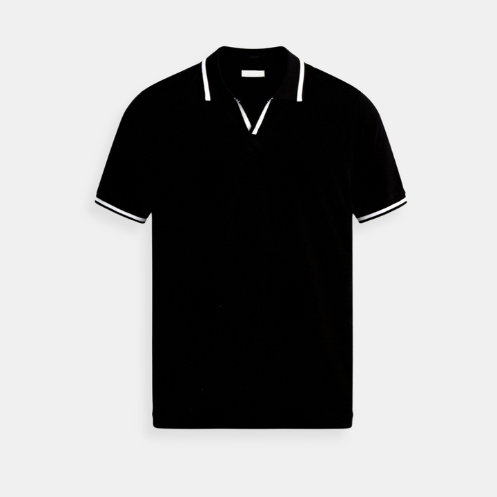 Casual men's slim fit polo shirt, tailored for comfort & style. Short sleeve top for smart casual occasions.