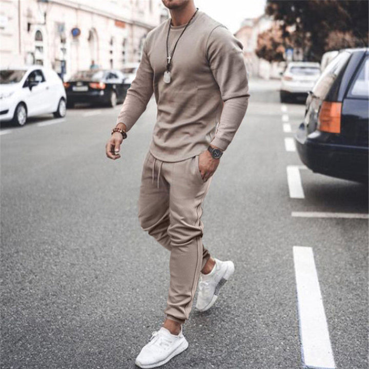 Comfortable men's slim fit sports jogging suit. Versatile activewear & loungewear outfit.