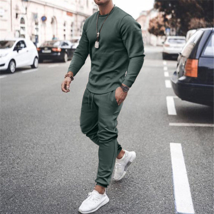 Sleek men's slim fit tracksuit set, designed for athletic performance & modern men's fashion.