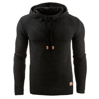 Men's slim fit winter hoodie, a stylish and cozy long-sleeve pullover perfect for casual wear.